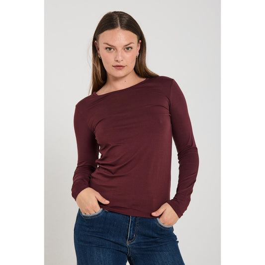 Freequent Liana LS T-Shirt Bordeaux Port Royale
