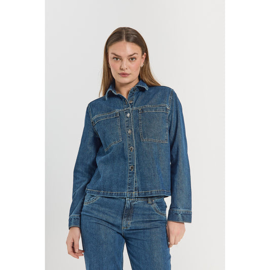 Freequent Rinna Jeans Jakke Medium Blå Denim