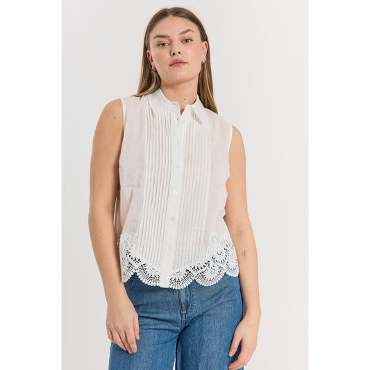 Freequent Tima Bluse Top Hvid
