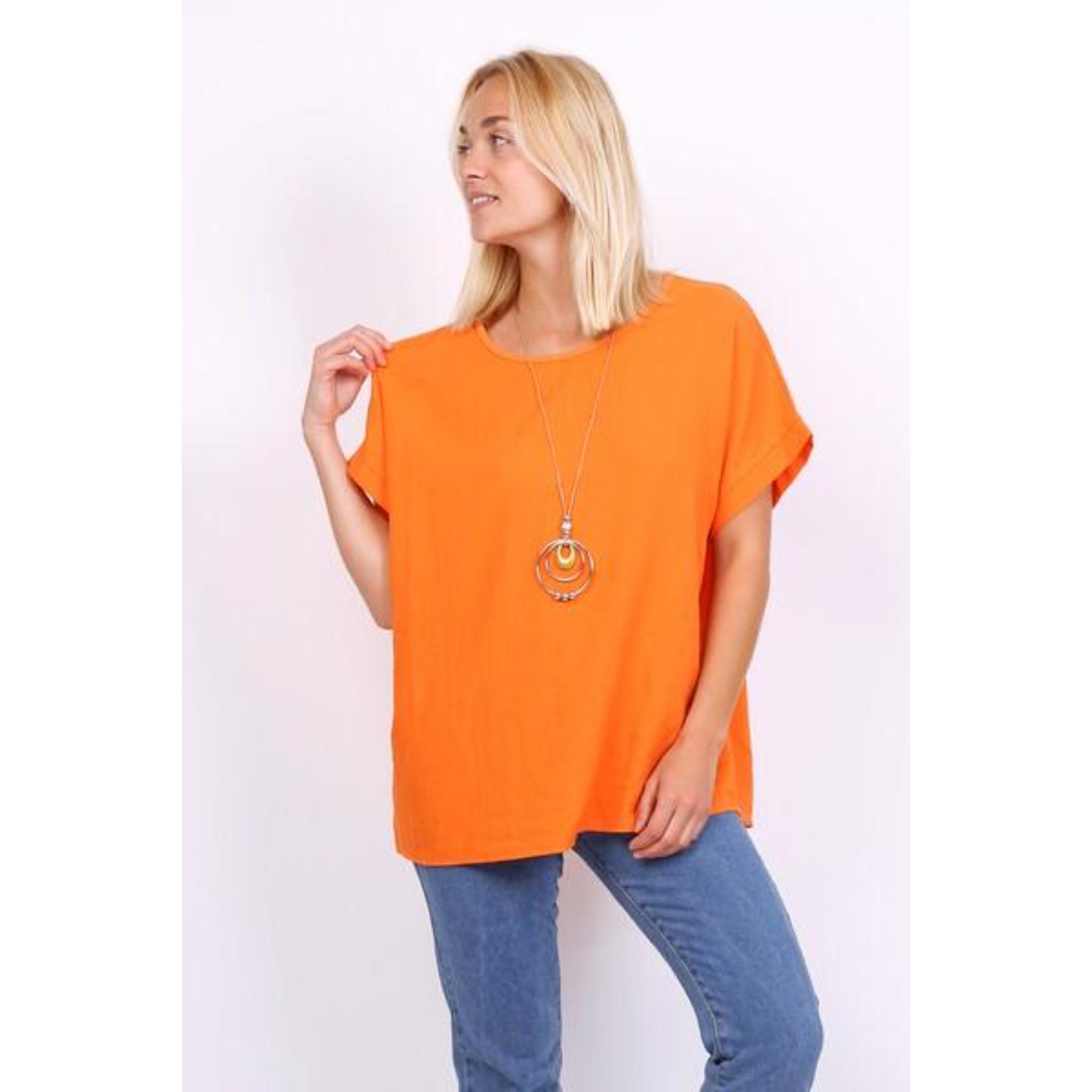 Italy Style Bred Bluse/T-Shirt Orange