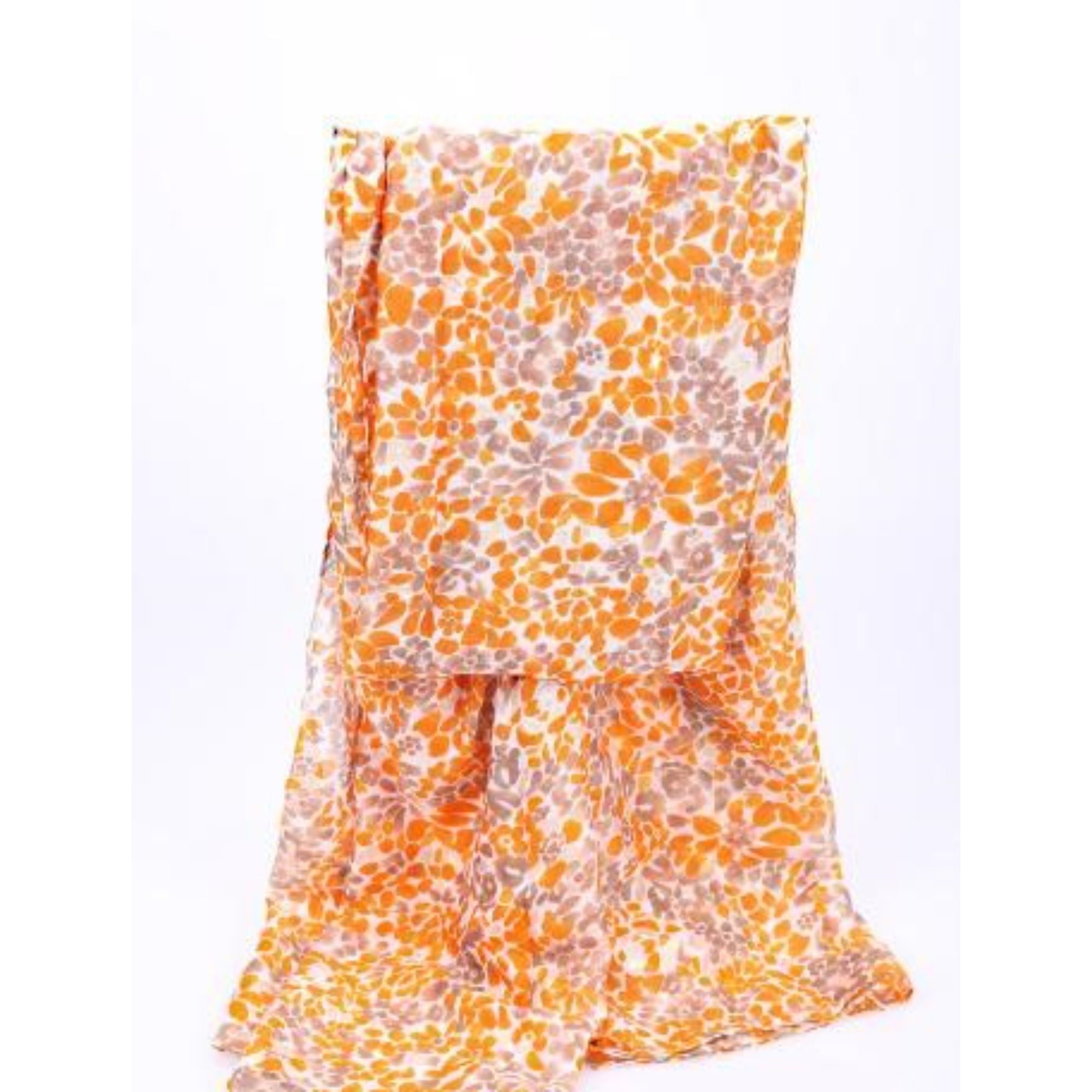 Italy Style Tørklæde M. Blomster Orange