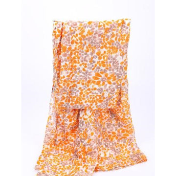 Italy Style Tørklæde M. Blomster Orange
