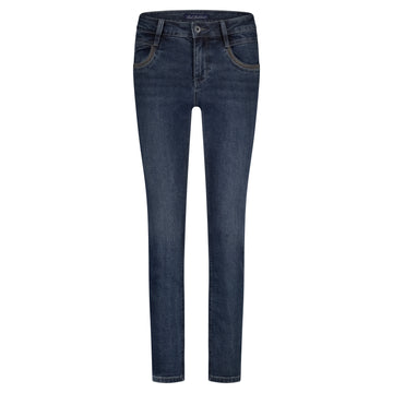 Red Button Sissy Grey/Blue Denim & Embro