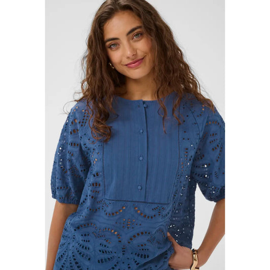 Culture Akeena Blonde Bluse Blå
