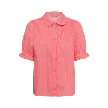 Culture Annille Bluse Coral Stribet