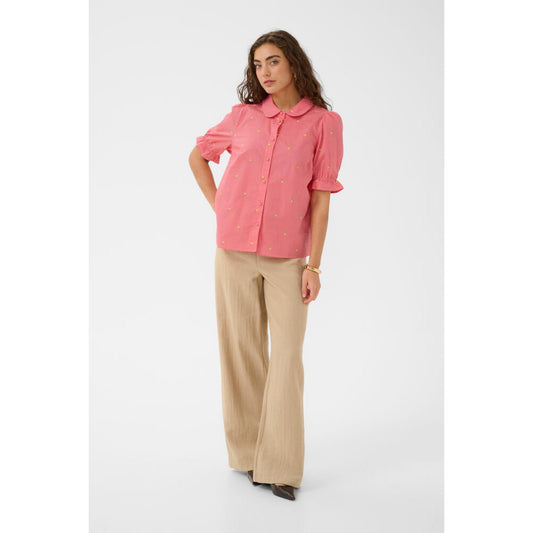 Culture Annille Bluse Coral Stribet