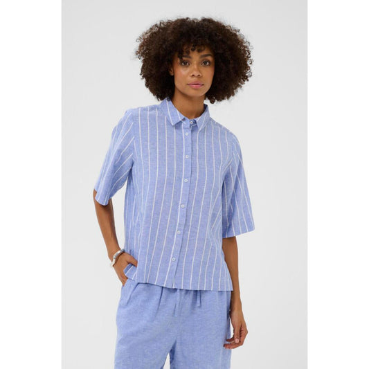 Culture Arletty Bluse Lyseblå Stribet