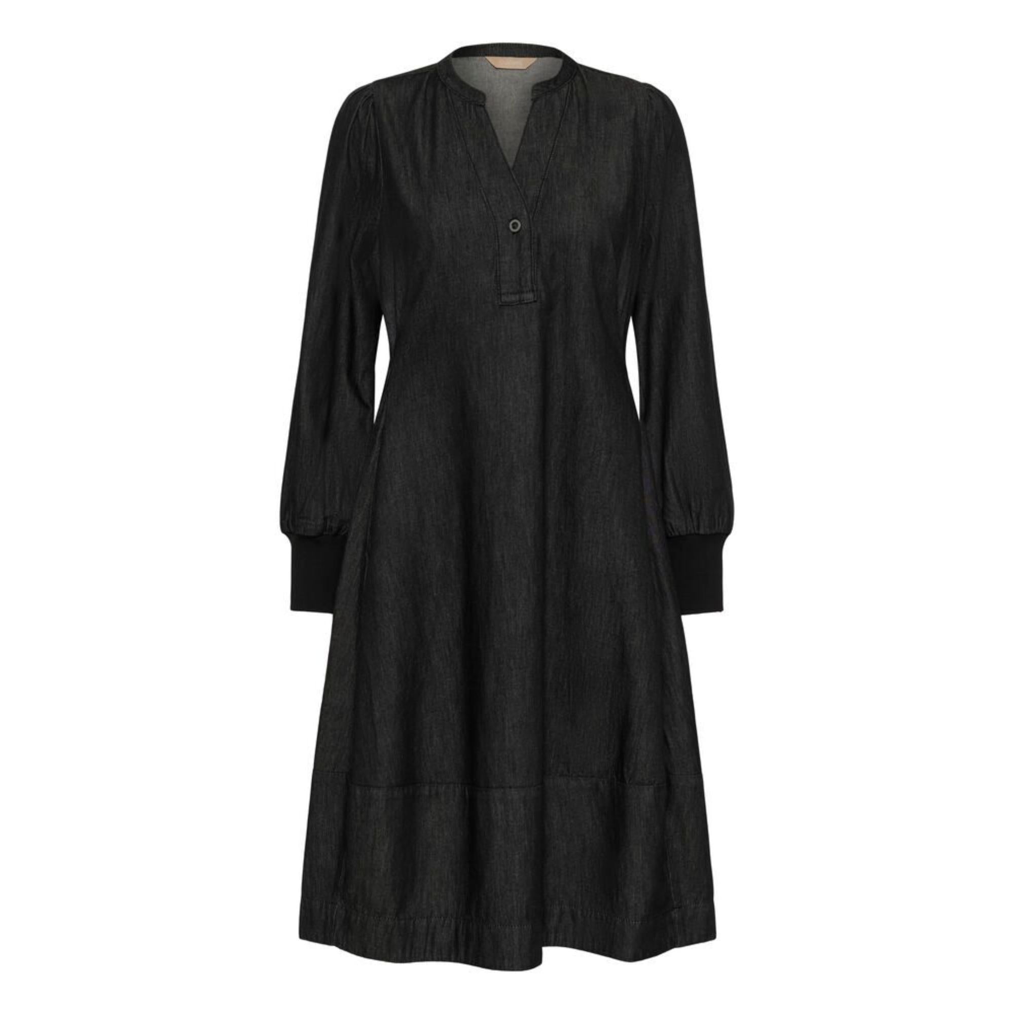 Culture Allura Arpa Rib Kjole Black Wash