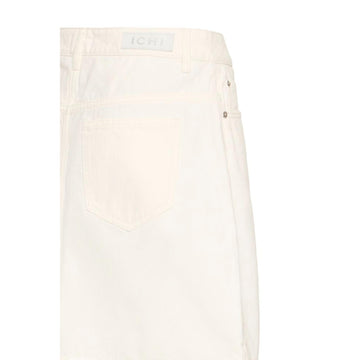 ICHI Aveny Denim Shorts Offwhite