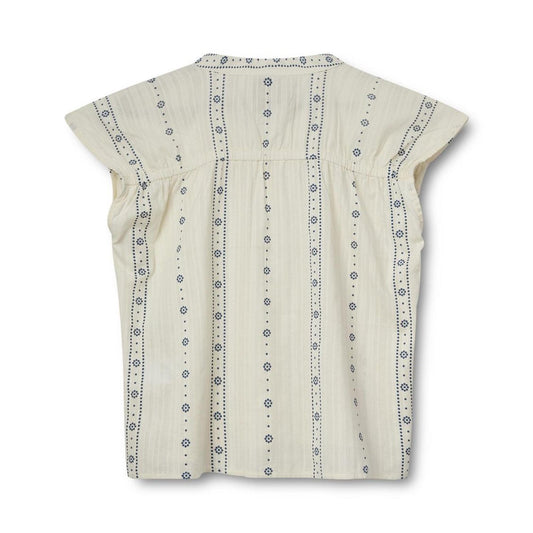 Kopenhaken Bali Top Offwhite M. Blå