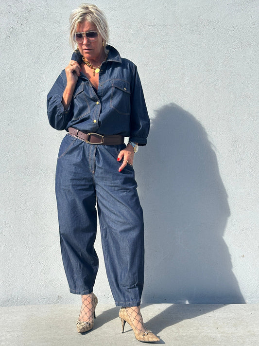 Gaspar Belize Jumpsuit Dark Blue Denim