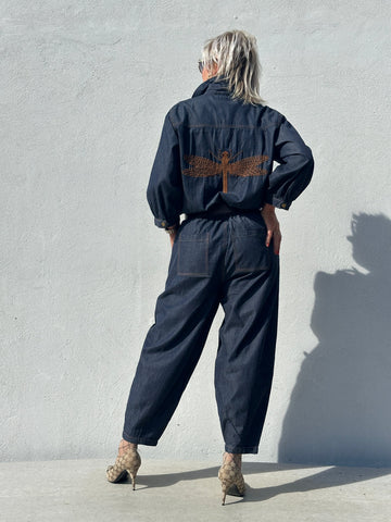 Gaspar Belize Jumpsuit Dark Blue Denim