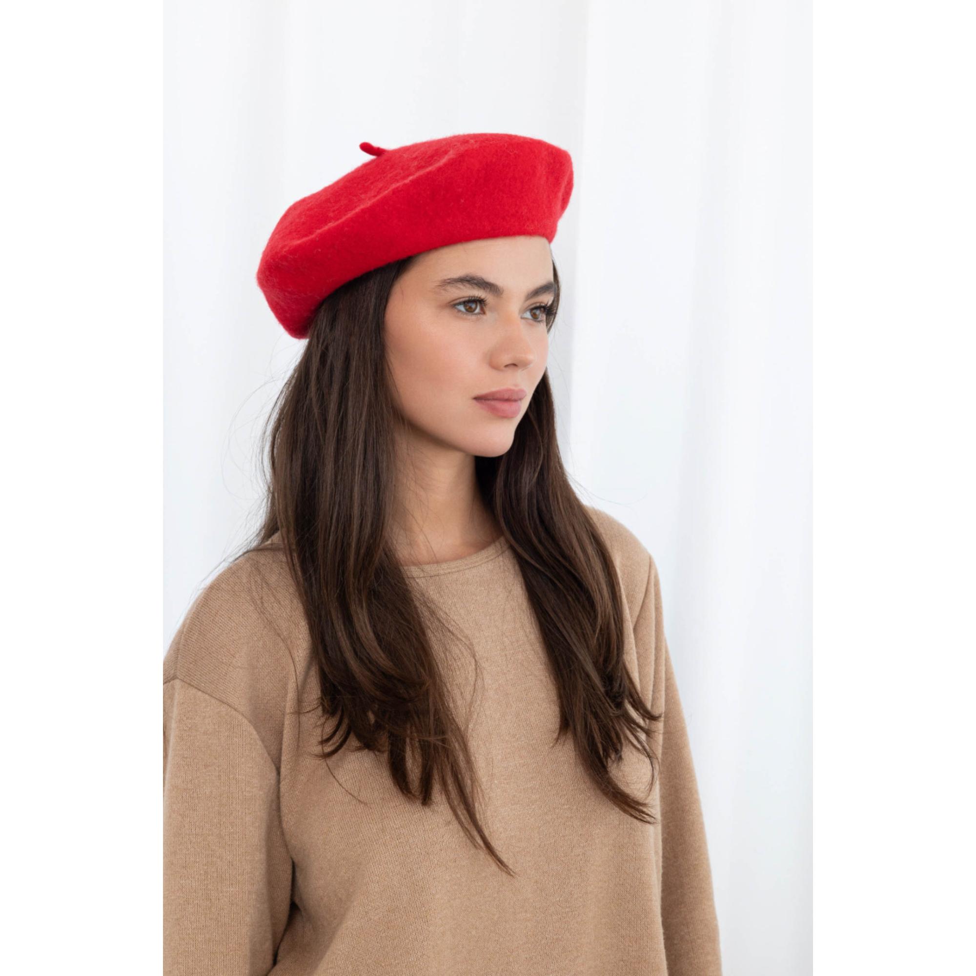 Italy Style Baret Hue Rød