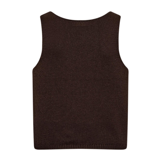 Freequent Caliva Strik Top Brun