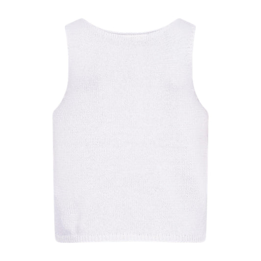 Freequent Caliva Strik Top Hvid