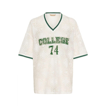 Culture Colege Olu Blonde T-Shirt Offwhite M. Grøn Tryk