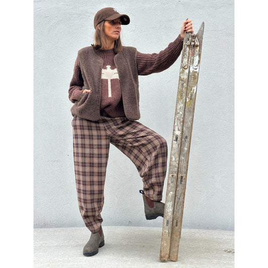 Gaspar Duffy Vest Dusty Brown