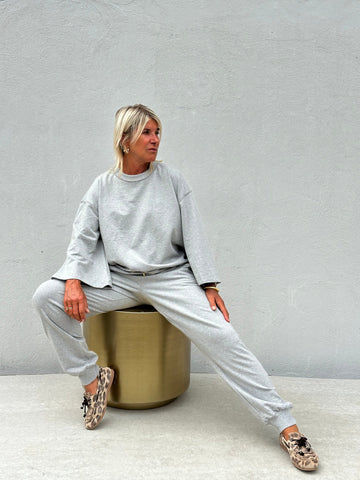 Gaspar Fiji Sweat Pant Grey Melange