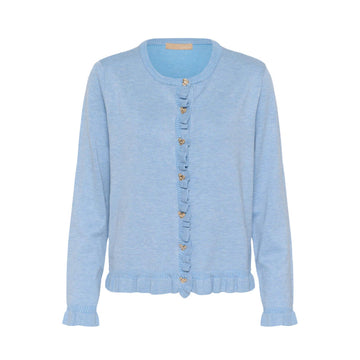 Culture Clare Annemarie Frill Cardigan Lyseblå Melange
