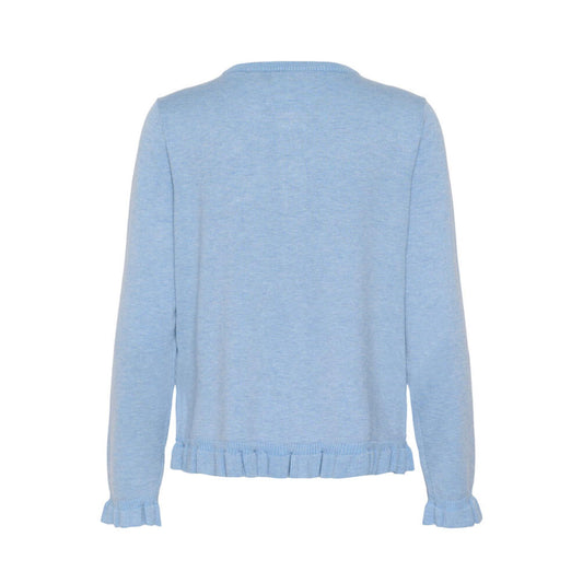 Culture Clare Annemarie Frill Cardigan Lyseblå Melange