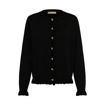 Culture Clare Annemarie Frill Cardigan Sort