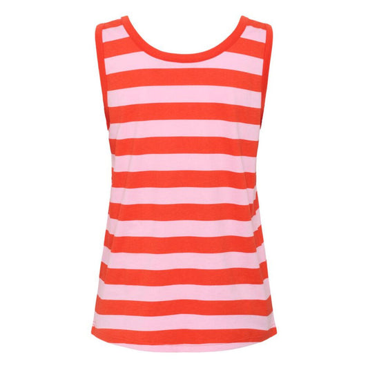 Culture Benzo Deia Strap Top Pink Rød Stribet