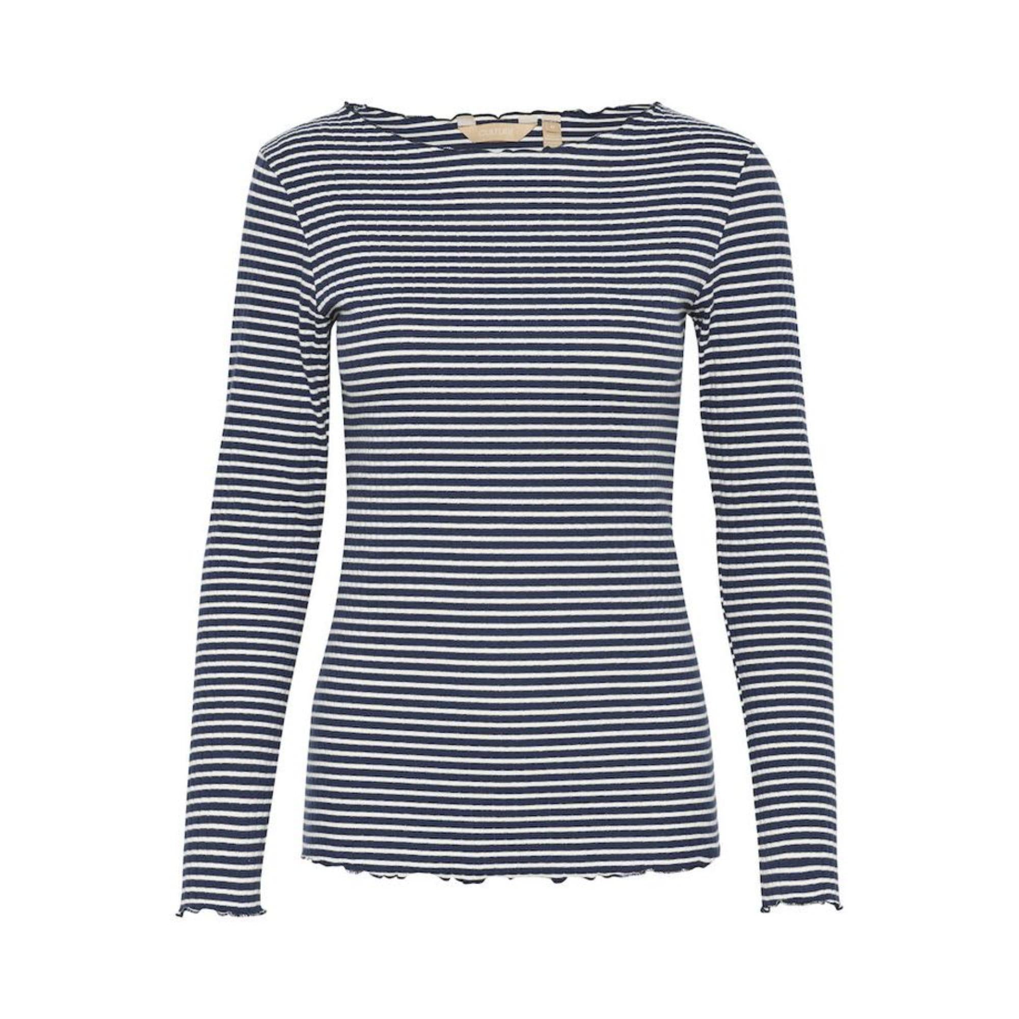 Culture Dolly LS T-Shirt Blå Hvid Stribet