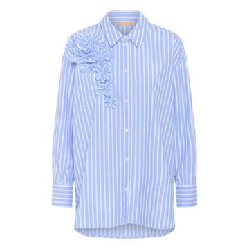 Culture Lora Bluse Blå Hvid Stribet