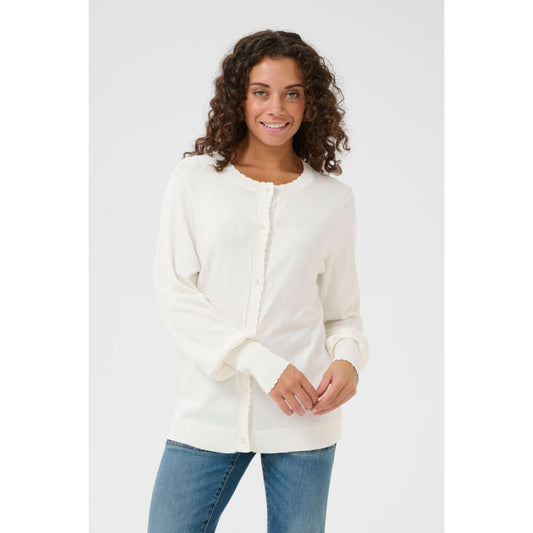 Culture Annemarie Scallop Kort Cardigan Offwhite