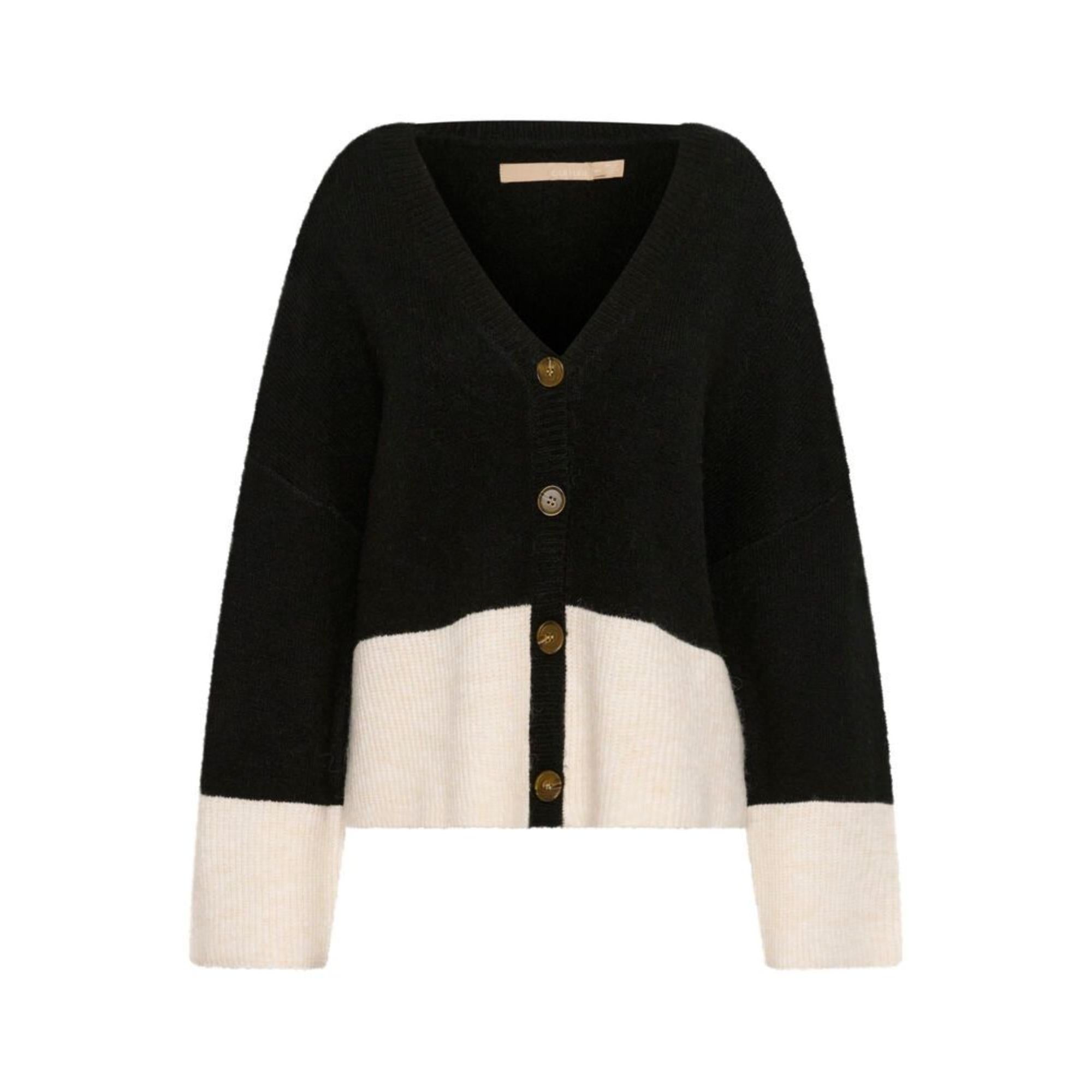 Culture Nicky Kimmy Cardigan Sort M. Offwhite