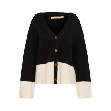 Culture Nicky Kimmy Cardigan Sort M. Offwhite