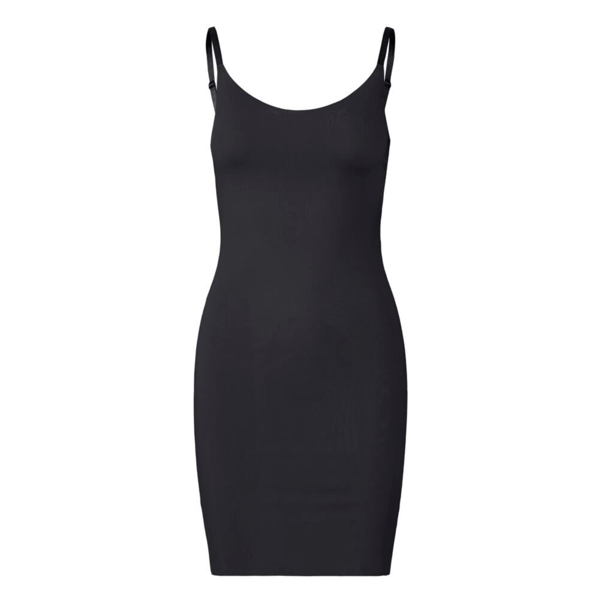 ICHI Siv Underkjole Slip Dress Sort