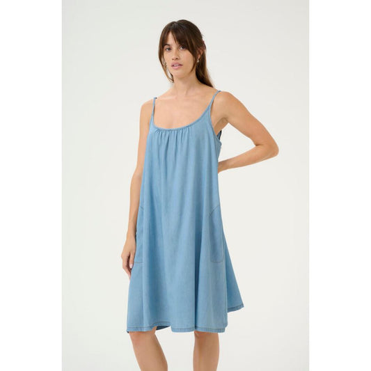 Culture Citha Aurelia Strop Kjole Light Bluse Denim