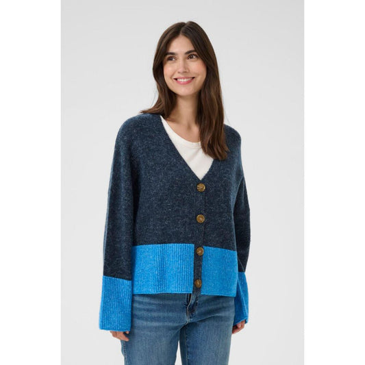 Culture Nicky Kimmy Cardigan Blå Meleret M. Blå