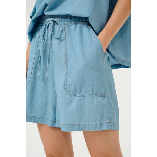 Culture Citha Aurelia Shorts Light Blue Denim
