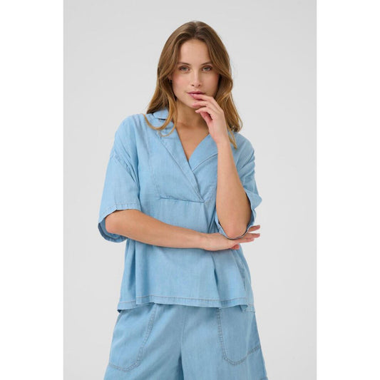 Culture Citha Aurelia Bluse Light Blue Denim