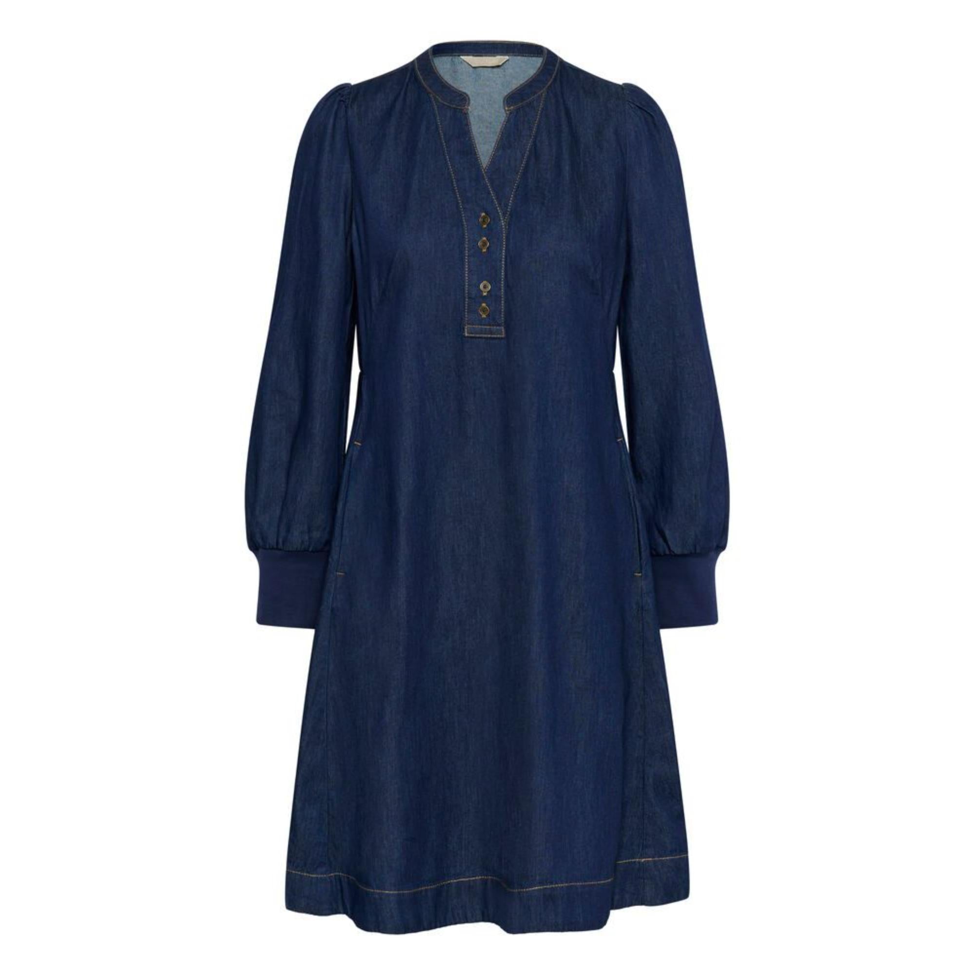 Culture Hilka Arpa Denim Kjole Kort Rinse Wash