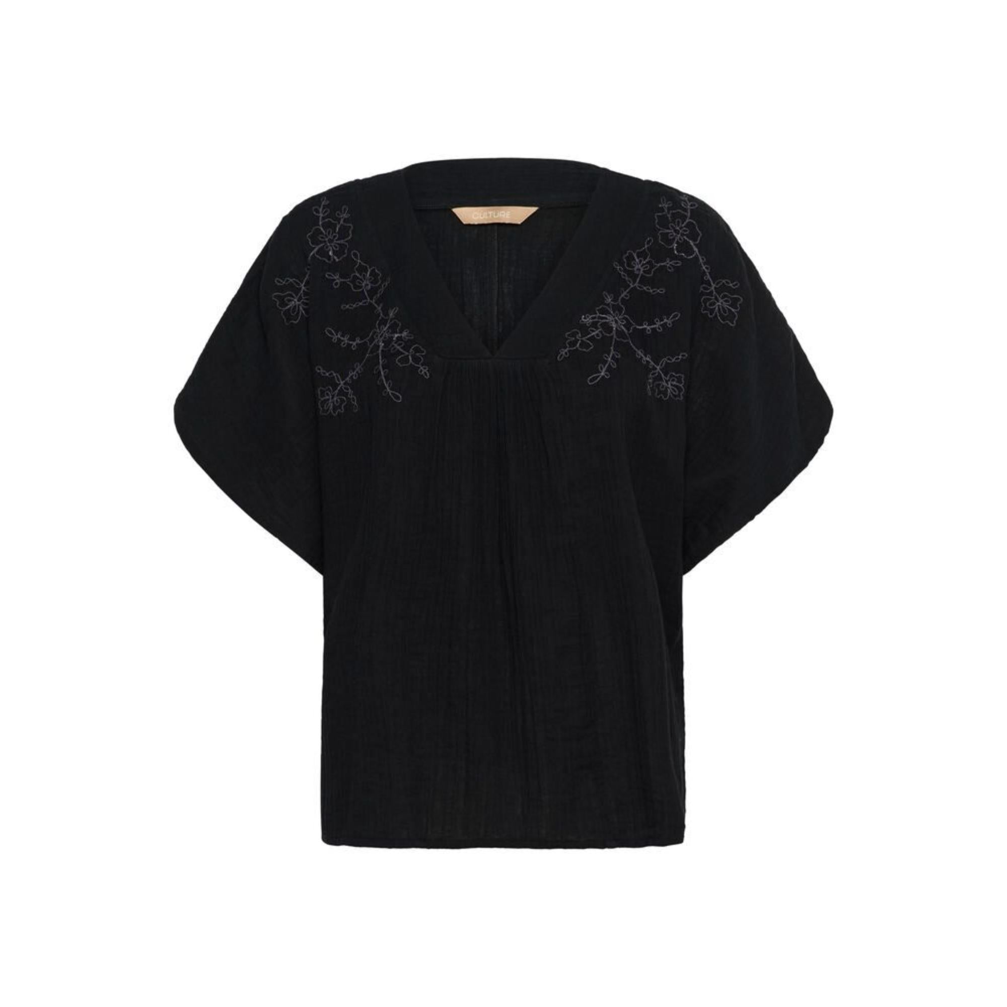 Culture Ellis Elina Bluse Sort