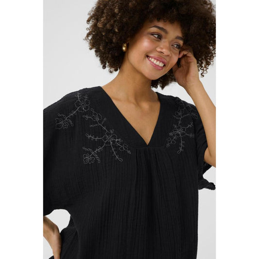 Culture Ellis Elina Bluse Sort