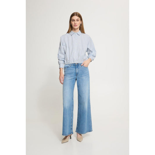 ICHI Jadeline Bluse Lyseblå Stribet