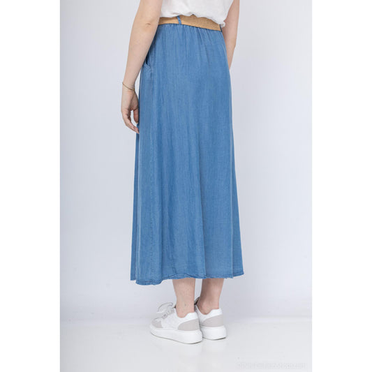 Italy Style Nederdel Medium Blue Wash