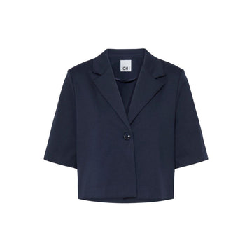 ICHI  Kate Sus Cropped Blazer Mørkeblå