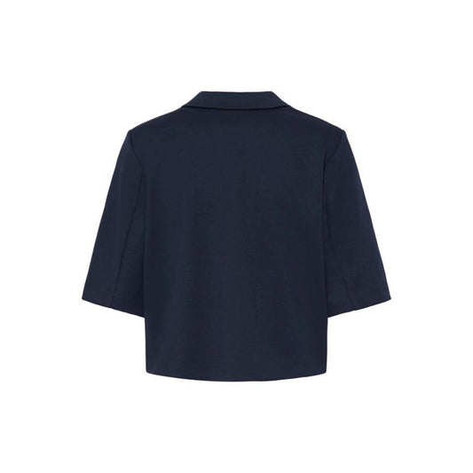 ICHI  Kate Sus Cropped Blazer Mørkeblå