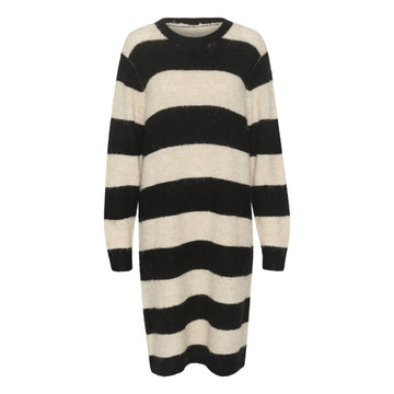 Culture Kimmy Strik Kjole Sort Offwhite