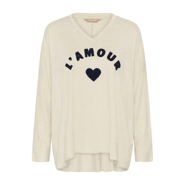 Culture Amour Sweatshirt Strik Dune Melange
