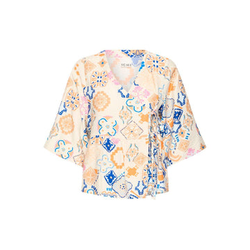 ICHI Lancie Slå-Om Bluse Multi