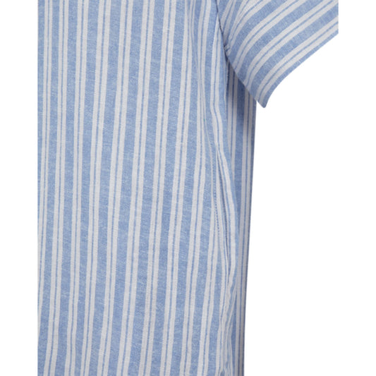 Freequent Lava Stribet Kjole Lyseblå Offwhite