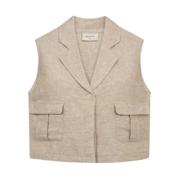 Freequent Lava Vest Sand Melange