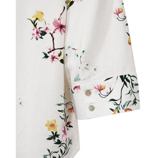 Freequent Lavisco Bluse Hvid M. Blomster