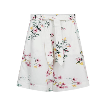 Freequent Lavisco Shorts Hvid M. Blomster